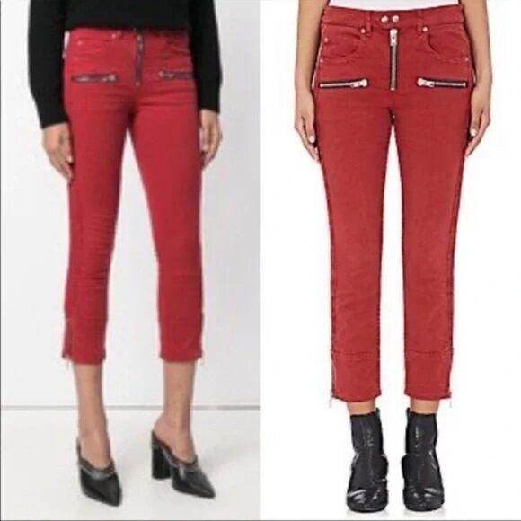 Etoile Isabel Marant Cranberry Mid Rise Straight Leg Jeans. Size 6 (FR38). VGUC! - Picture 1 of 11